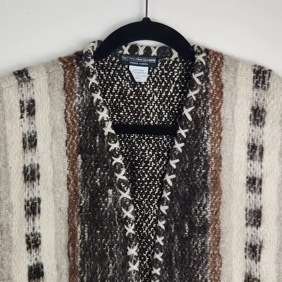 J. Peterman Chanky Knit 100% Wool Vest Sweater Academia - Picture 2 of 12